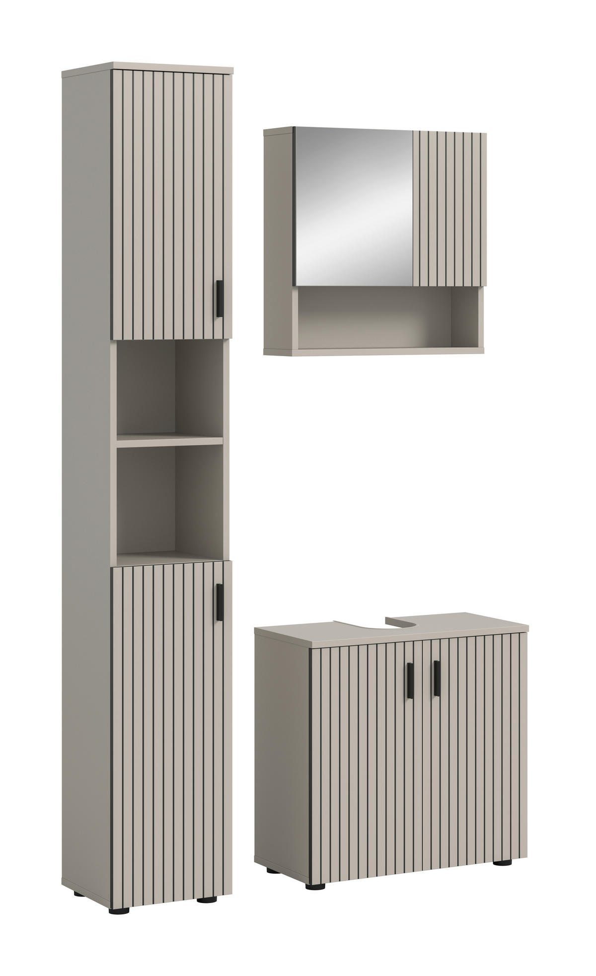 BADRUM 90 cm  - svart/kashmir, Trend, trämaterial/glas (90cm) - MID.YOU