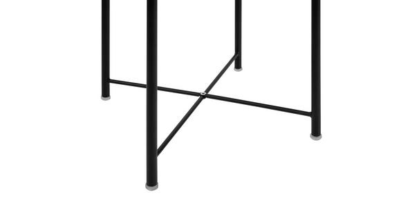 BEISTELLTISCH 45/45/50 cm Schwarz, Weiß rund - Schwarz/Weiß, Trend, Holzwerkstoff/Metall (45/45/50cm) - Carryhome