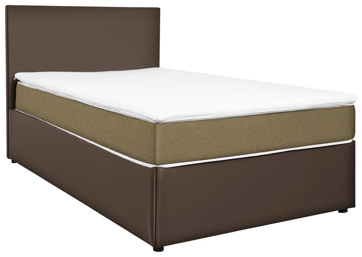 BOXBETT 120/200 cm  in Gelb, Grau  - Gelb/Grau, Konventionell, Holz/Holzwerkstoff (120/200cm) - MID.YOU