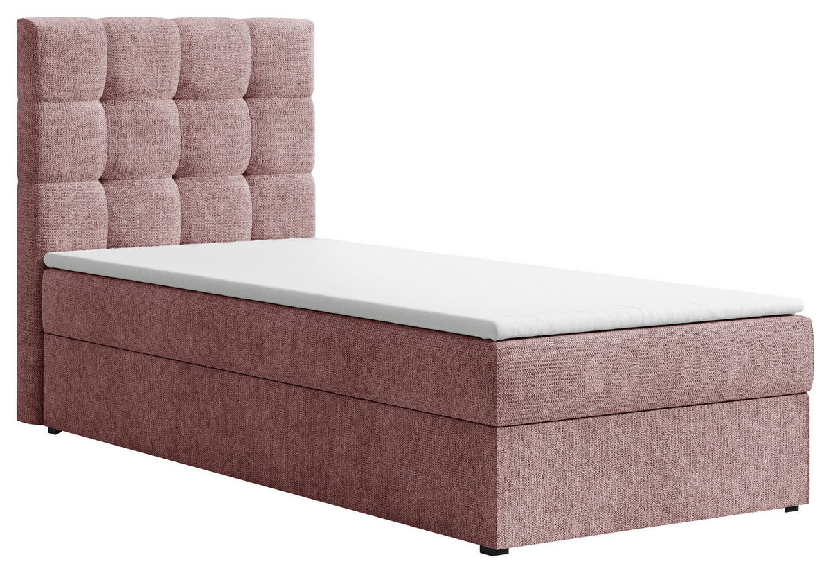 BOXBETT 90/200 cm,  in Kupferfarben, Bettkasten, Topper,  - Schwarz/Kupferfarben, MODERN, Holz/Kunststoff (90/200cm) - MID.YOU