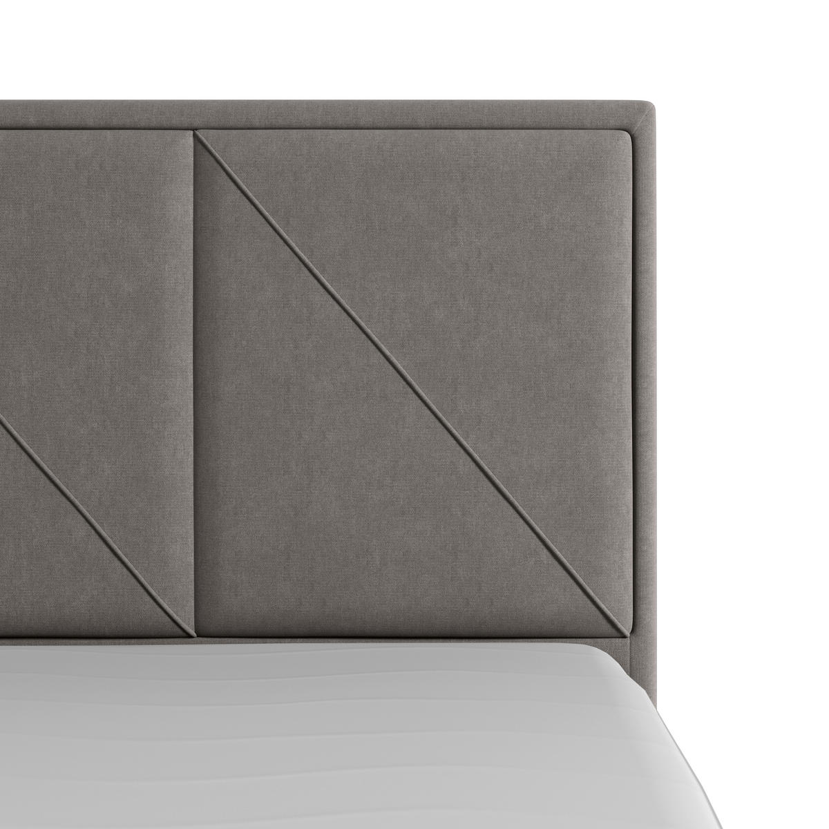 POSTELJA BOXSPRING 180 cm   x 200 cm  , leseni material svetlo siva  - črna/svetlo siva, Moderno, kovina/umetna masa (180/200cm) - MID.YOU
