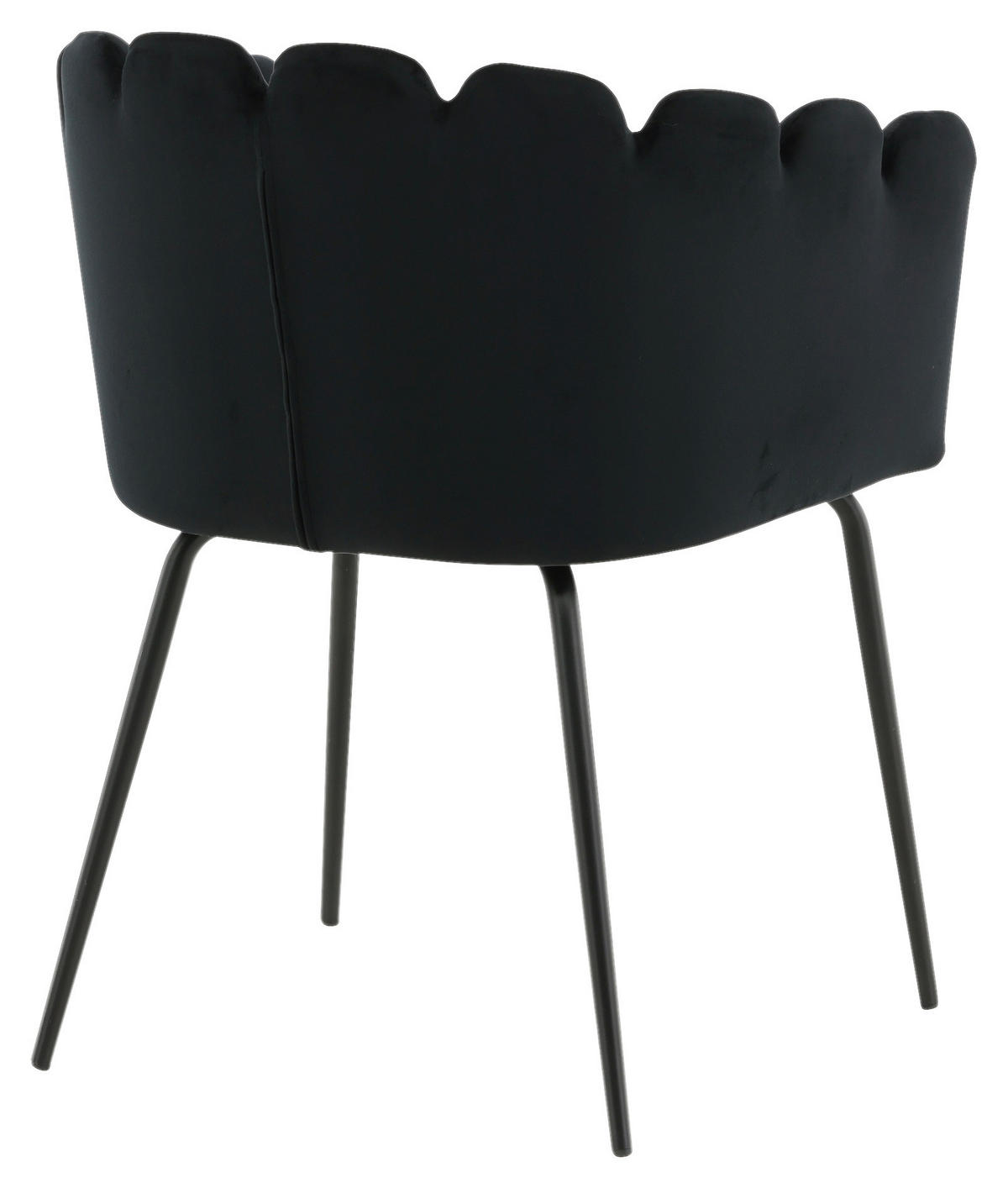 STOL stål sammet  - svart, Design, metall/textil (61/76.56/54cm) - Livetastic