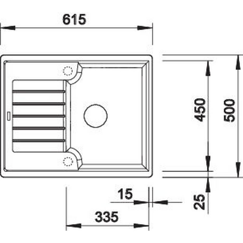 Thumbnail - Blanco Spüle ZIA 40S, Schwarz, Stein, 61.5x19.0x50.0 cm, Küchen, Küchenausstattung, Küchenspülen