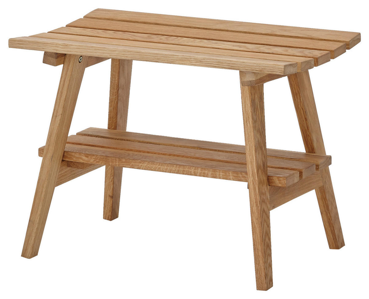 ŠATNÍ LAVICE - barvy dubu, Basics, dřevo (60/45/36cm)