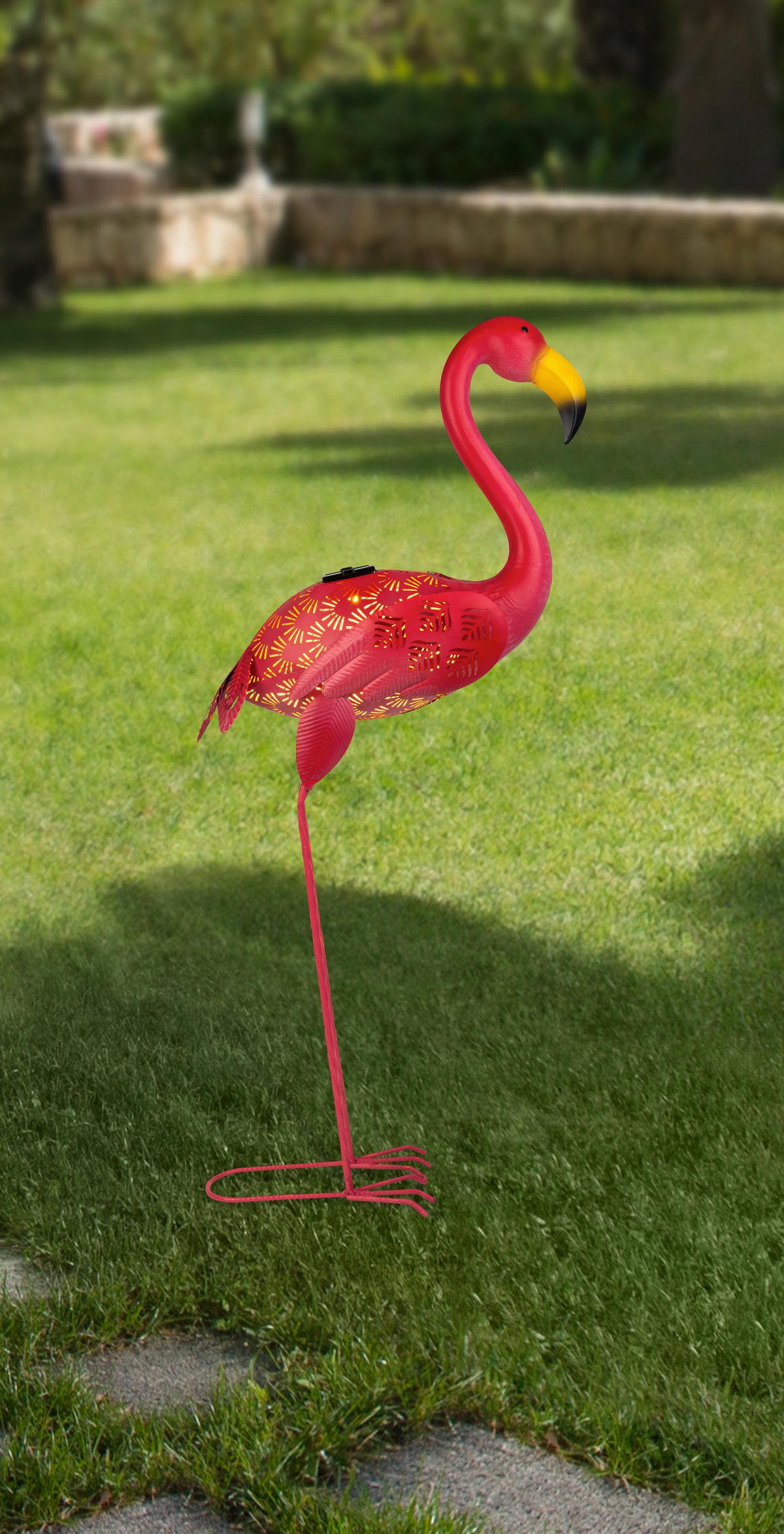 SOLCELLSLAMPA - pink, Trend, metall/plast (85cm) - Ambia Garden