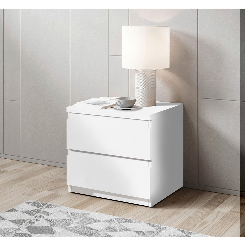 Thumbnail - Mid.you Nachtschrank, Weiß, Holzwerkstoff, 2 Schublade(n) Schubladen, 45x43.6x38 cm, Schlafzimmer, Nachttische