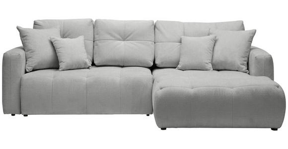 ECKSOFA Grau Chenille  - Schwarz/Grau, MODERN, Kunststoff/Textil (276/172cm) - Hom`in