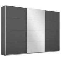 SCHWEBETÜRENSCHRANK 271/230/62 cm 3-türig Grau  - Alufarben/Grau, MODERN, Holzwerkstoff/Metall (271/230/62cm) - Rauch Möbel
