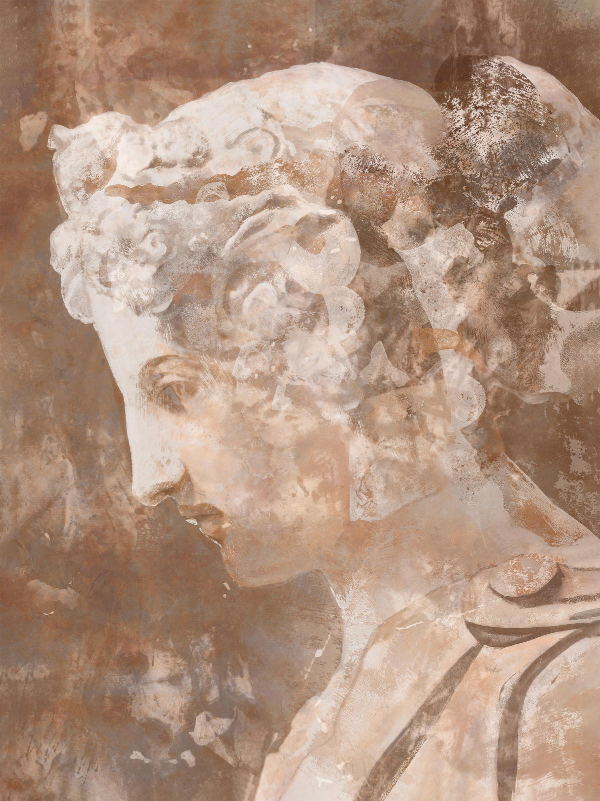 LEINWANDBILD 90/120 cm  - Rostfarben/Beige, Basics, Holz/Kunststoff (90/120cm) - Monee