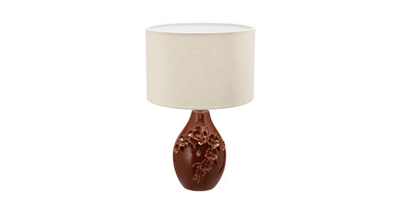 TISCHLEUCHTE 30/47 cm - Naturfarben/Braun, Trend, Keramik/Kunststoff (30/47cm) - Novel