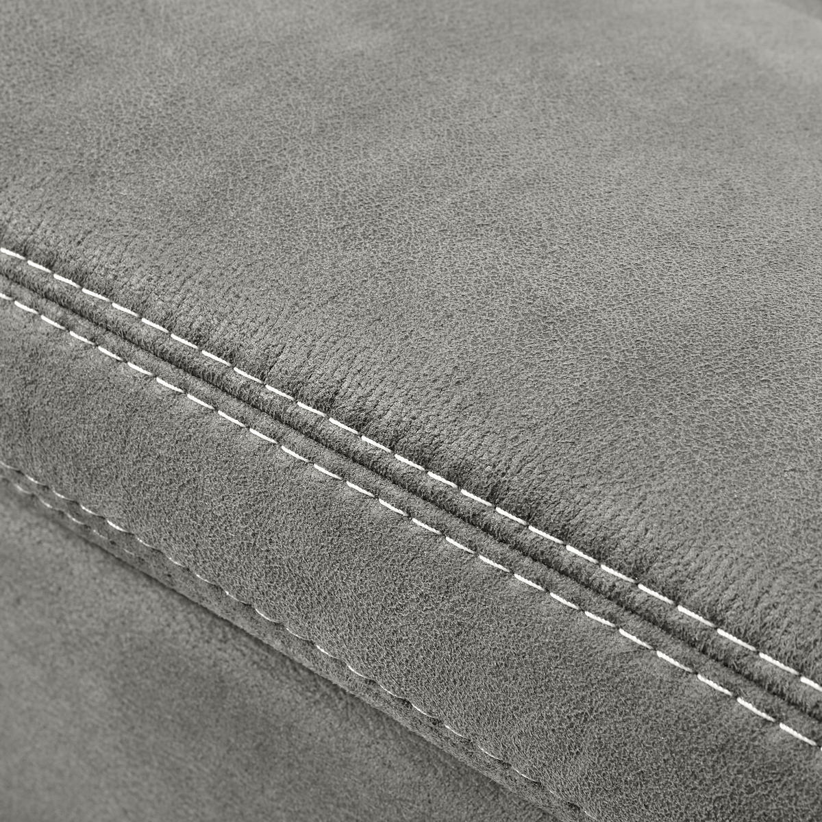 2-SITZER-SOFA in Mikrofaser Grau  - Chromfarben/Beige, Design, Textil/Metall (194/86/97cm) - Hom`in