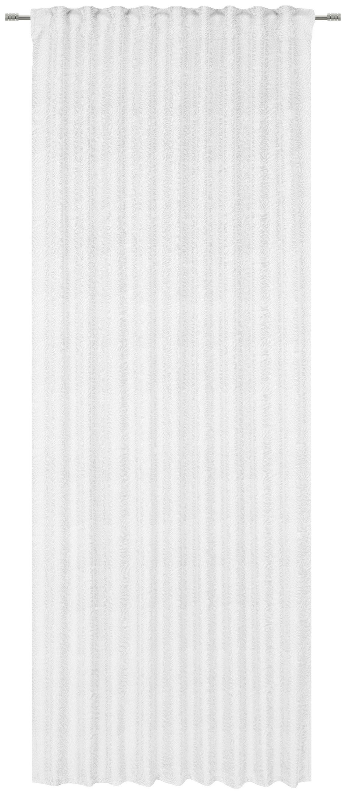 KONČANA ZAVESA  pol prosojno   140/245 cm  - bela, Konvencionalno, tekstil (140/245cm) - Esposa