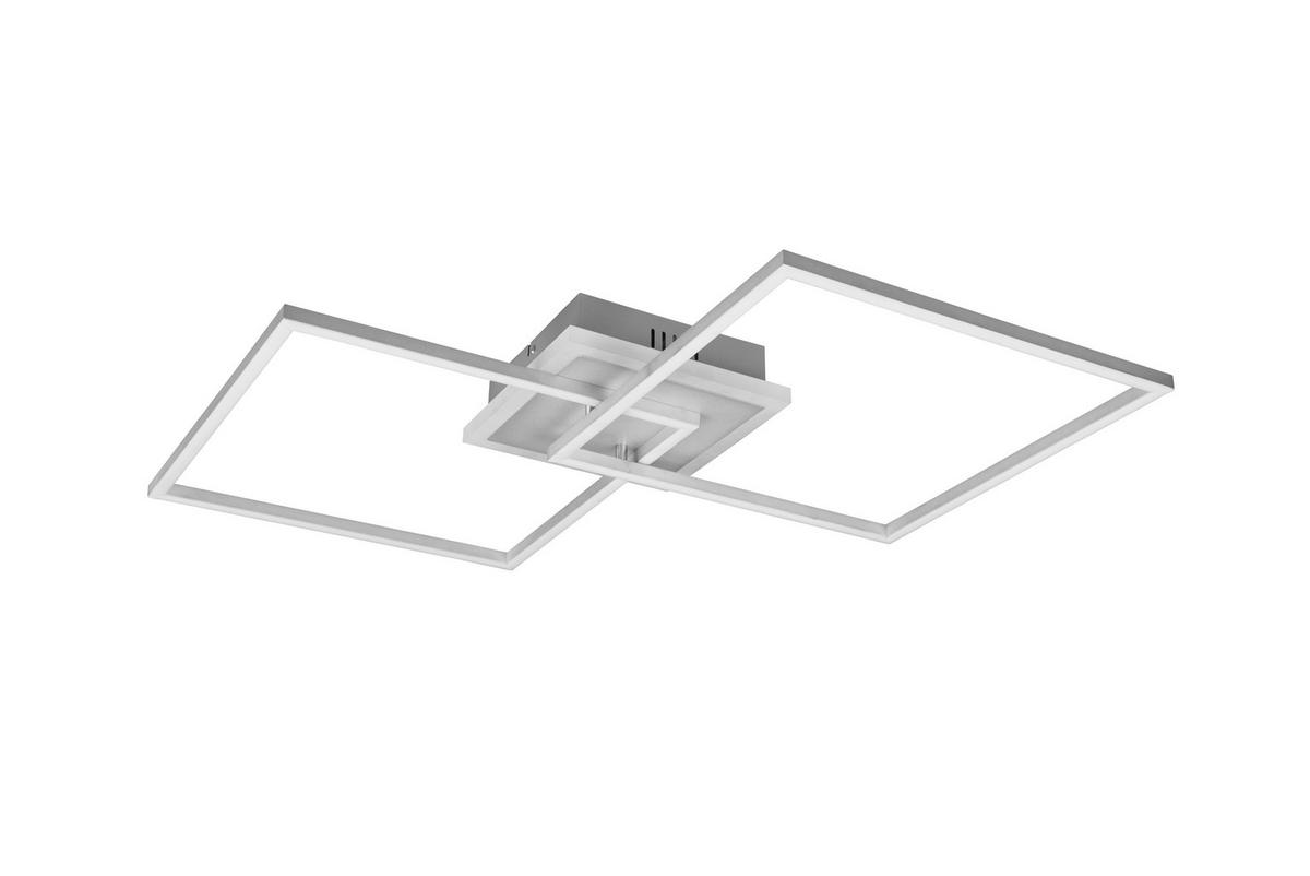 LED-DECKENLEUCHTE 29 W    61/61/8 cm  - Nickelfarben, Design, Metall (61/61/8cm)