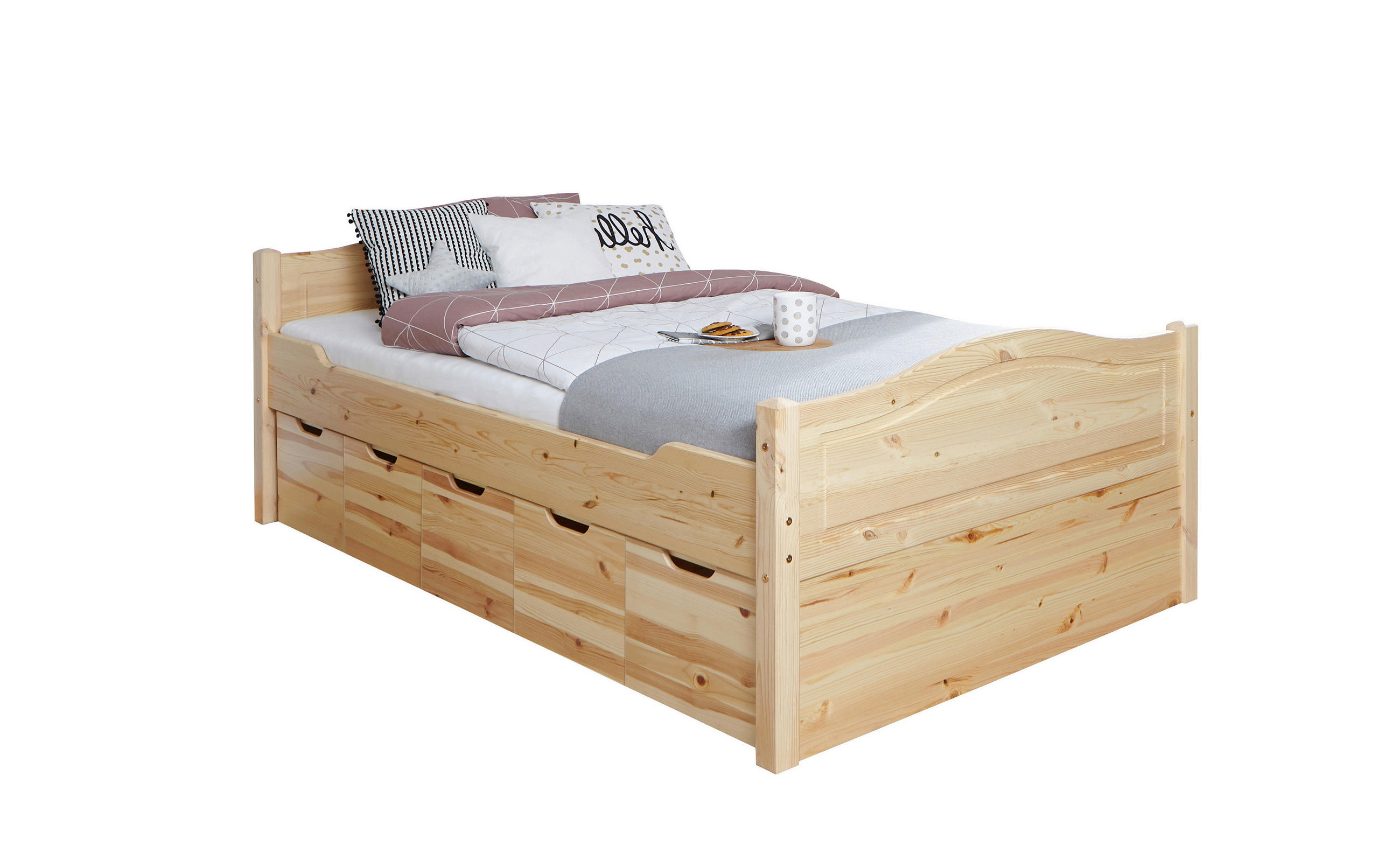 STAURAUMBETT 120/200 cm  Naturfarben   - Naturfarben, Modern, Holz (120/200cm) - MID.YOU