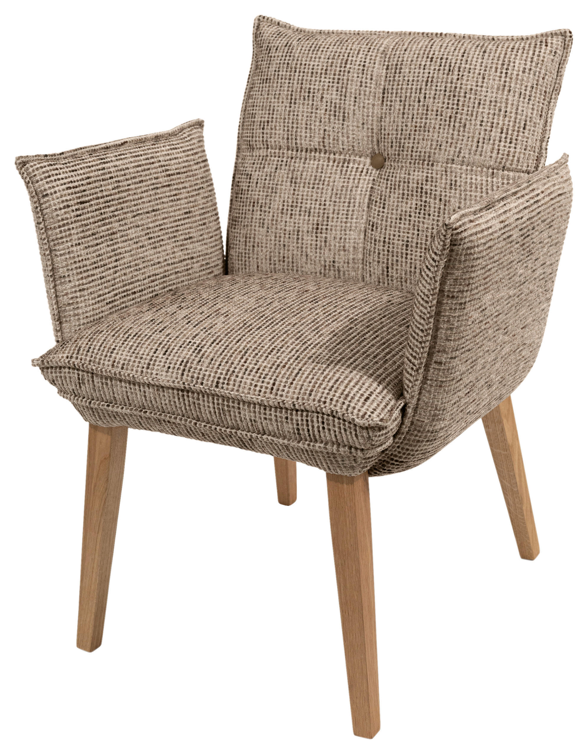 Thumbnail - Valdera Armlehnstuhl Riverside, Braun, Eiche, Holz, Textil, Eiche, massiv, eckig, 72x86x65 cm, FSC 100%, Stoffauswahl, T...