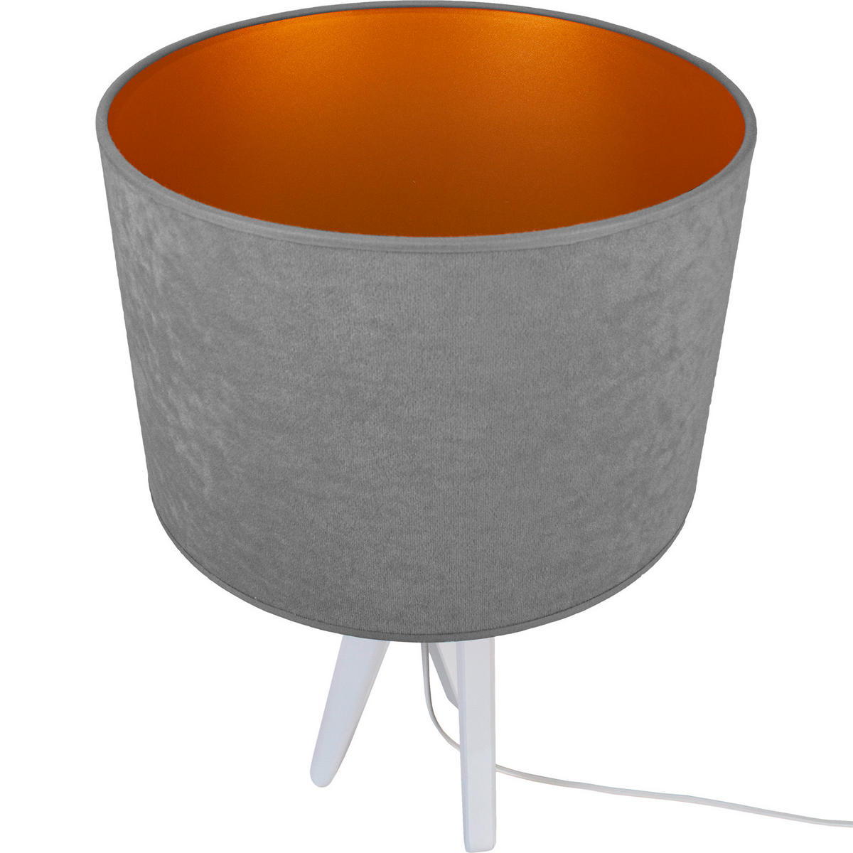 TISCHLEUCHTE 30/55 cm   - Weiß/Grau, Basics, Holz (30/55cm)