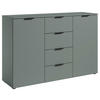 SIDEBOARD  in 135/90/40 cm  - Salbeigrün/Schwarz, Basics, Holzwerkstoff/Kunststoff (135/90/40cm) - Carryhome