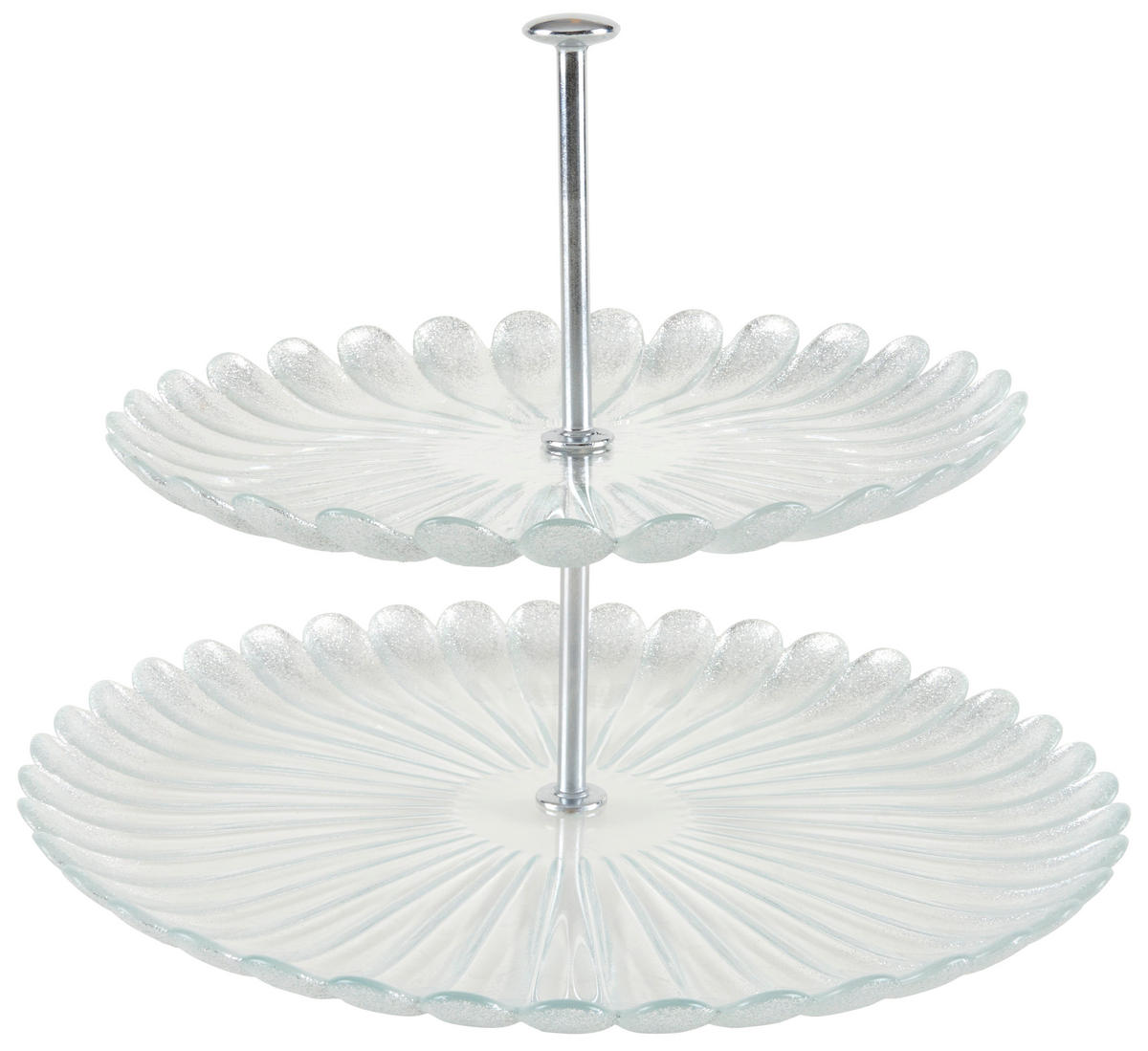 PATROVÝ STOJAN - barvy stříbra/průhledné, Trend, kov/sklo (28/21cm) - Ambia Home