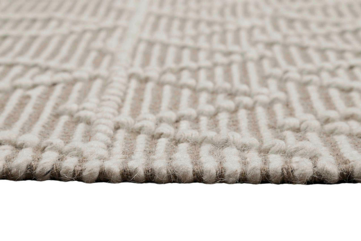 HANDWEBTEPPICH 140/200 cm Ana Taupe, Ecru rechteckig  - Taupe/Ecru, Design, Textil (140/200cm) - Esprit