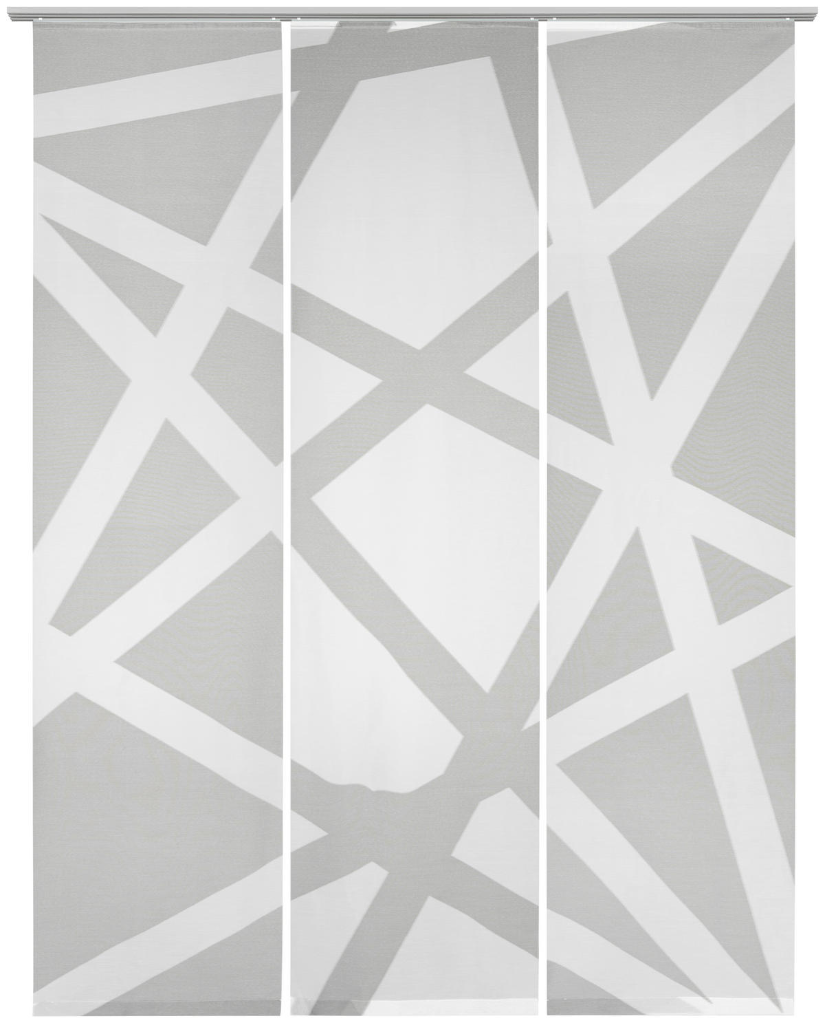 FLÄCHENVORHANG Anthrazit, Weiss  - Weiss/Anthrazit, Design, Textil (60/245cm) - Novel