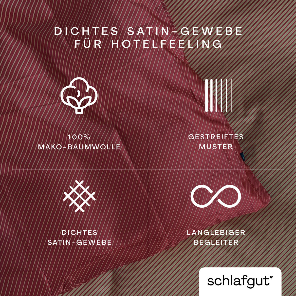 KOPFKISSENBEZUG WOVEN SATIN FADE 40/80 cm  - Gelb/Rot, Basics, Textil (40/80cm) - Schlafgut