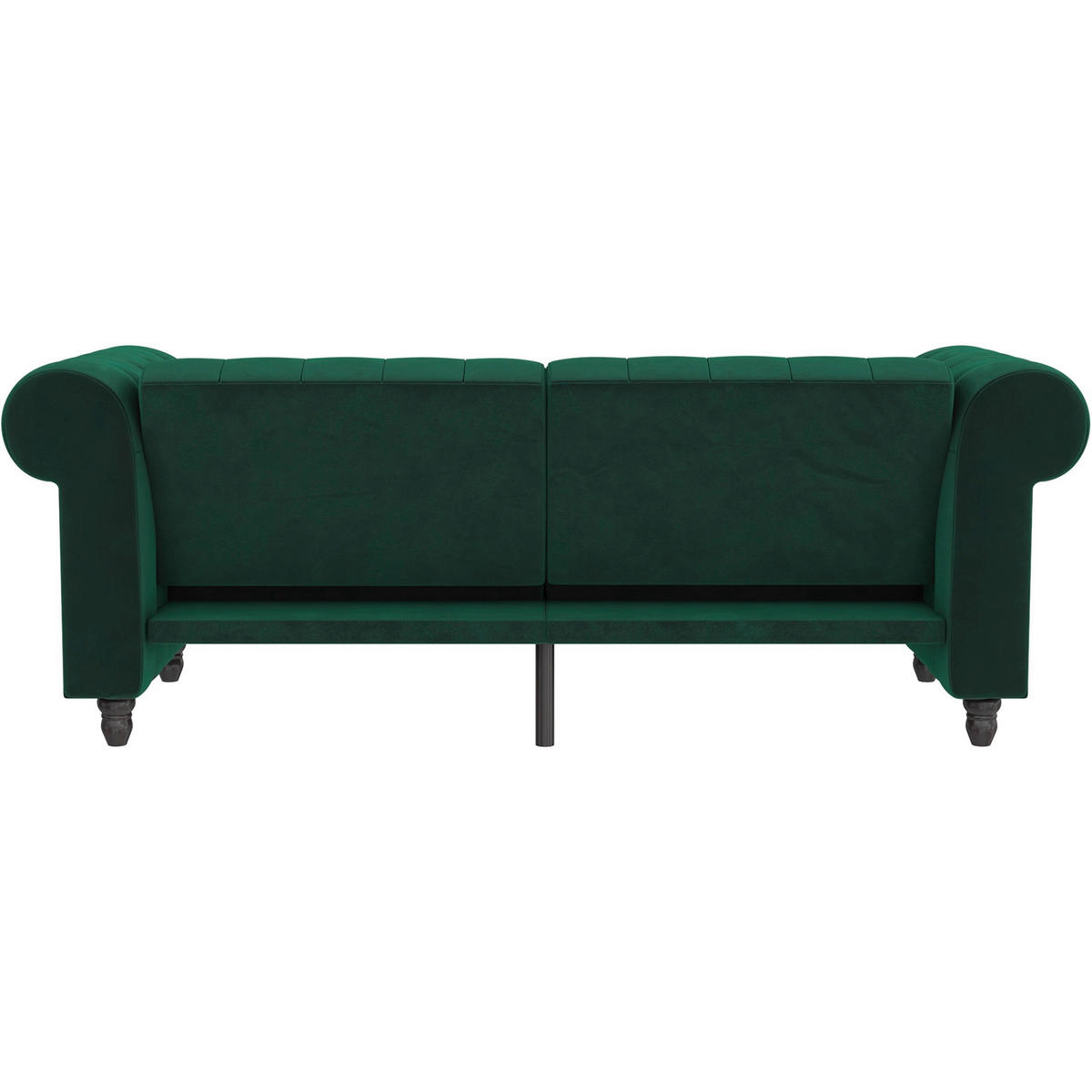 SCHLAFSOFA FIRENZE in Velours Dunkelgrün Vintage, Skandinavisch, Modern  - Dunkelgrün/Schwarz, Basics, Holz/Textil (236/83/87cm) - Livetastic