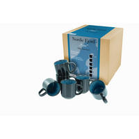 KAFFEEBECHERSET 6-teilig  - Blau, ROMANTIK / LANDHAUS, Keramik (350ml) - Creatable