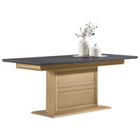 ESSTISCH Dunkelgrau, Eiche Artisan rechteckig  ausziehbar  - Dunkelgrau/Eiche Artisan, ROMANTIK / LANDHAUS, Holzwerkstoff (180-220/90/76,2cm) - Hom`in