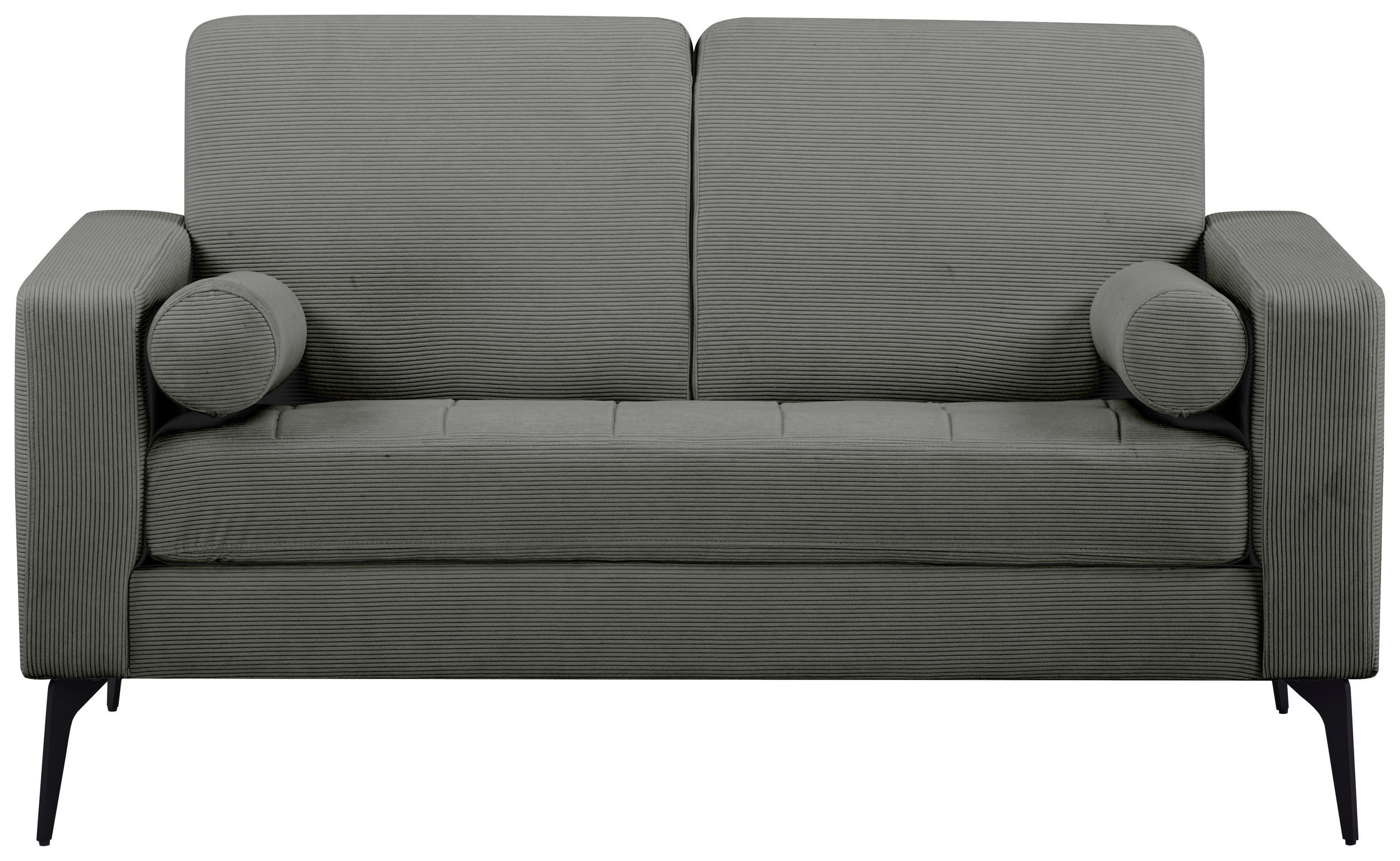 DVOUMÍSTNÁ POHOVKA, textil, šedá - šedá/černá, Moderní, kov/textil (142/82/76cm) - MID.YOU