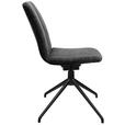 STUHL  Beinauswahl, Sitzfläche 360° drehbar Flachgewebe  - Anthrazit, Design, Textil/Metall (46/85-88/55cm) - Johann Jakob