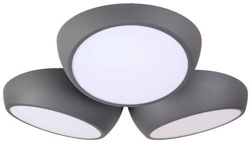 STROPNÍ LED SVÍTIDLO, 52/48,5/12,5 cm - antracitová, Lifestyle, kov (52/48,5/12,5cm) - Novel