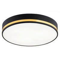 DECKENLEUCHTE Argon Amore 35 cm  - Goldfarben/Schwarz, Basics, Glas/Metall (35cm)