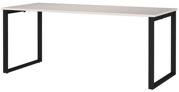 SCHREIBTISCH 180/80/75 cm  in Schwarz, Kaschmir  - Kaschmir/Schwarz, MODERN, Holzwerkstoff/Metall (180/80/75cm) - Novel