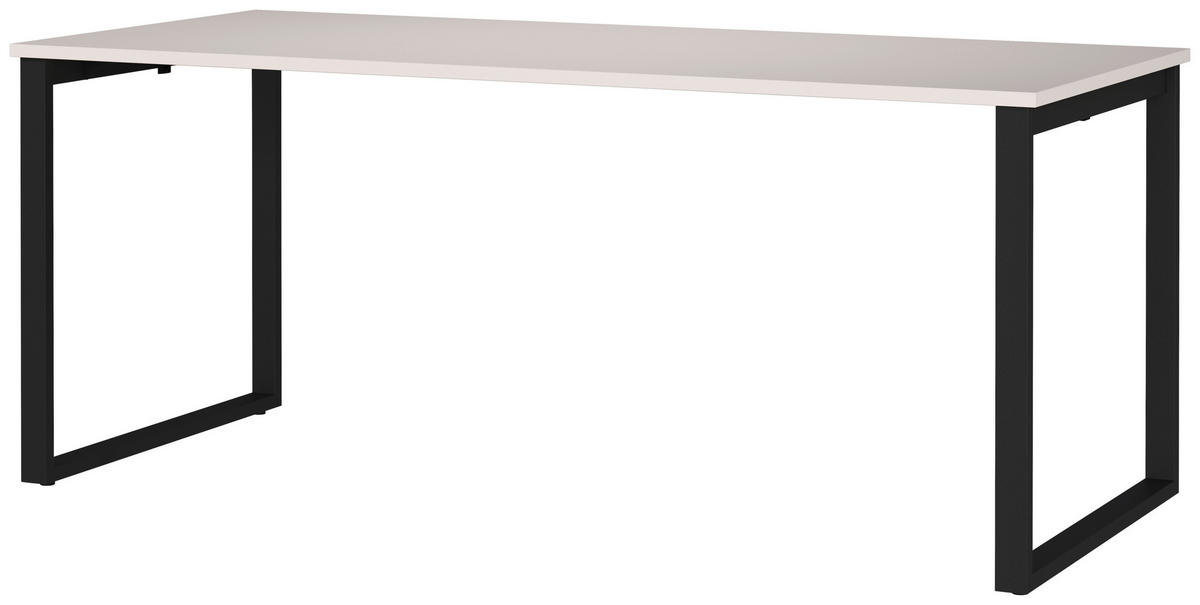 SCHREIBTISCH 180/80/75 cm  in Schwarz, Kaschmir  - Kaschmir/Schwarz, MODERN, Holzwerkstoff/Metall (180/80/75cm) - Novel