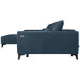 ECKSOFA  in Chenille Blau  222/279 cm  - Blau/Schwarz, KONVENTIONELL, Kunststoff/Textil (222/279cm) - Hom`in