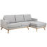 WOHNLANDSCHAFT in Textil Hellgrau - Klar/Hellgrau, Design, Holz/Textil (233/148/cm) - Carryhome WOHNLANDSCHAFT in Textil Hellgrau - Klar/Hellgrau, Design, Holz/Textil (233/148/cm) - Carryhome