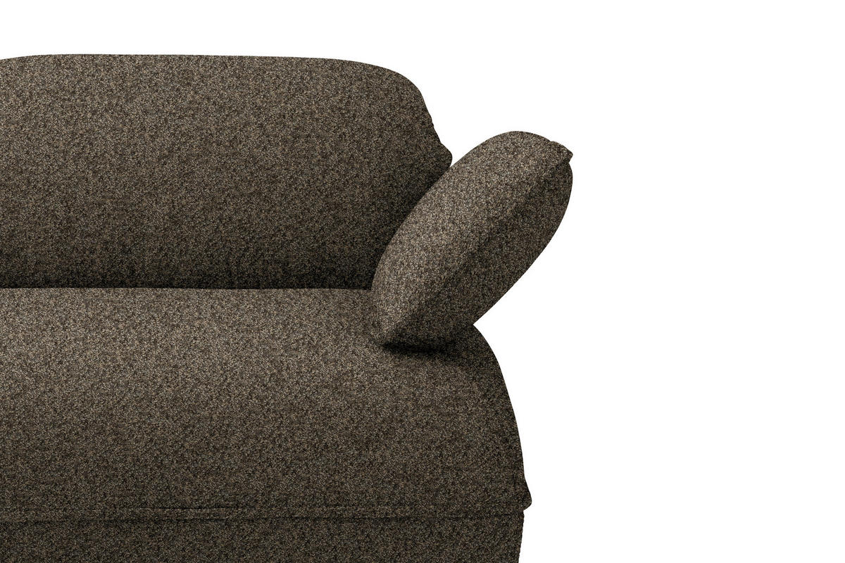 ECKSOFA Chenille Braun  - Schwarz/Braun, Design, Kunststoff/Textil (154/343cm) - Koinor