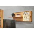 WOHNWAND  in Eichefarben  298/205,7/53,7 cm  - Eichefarben/Schwarz, Natur, Glas/Holz (298/205,7/53,7cm) - Valnatura