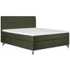 BOXSPRINGBETT 140/200 cm  in Dunkelgrün  - Dunkelgrün/Schwarz, MODERN, Textil (140/200cm) - MID.YOU