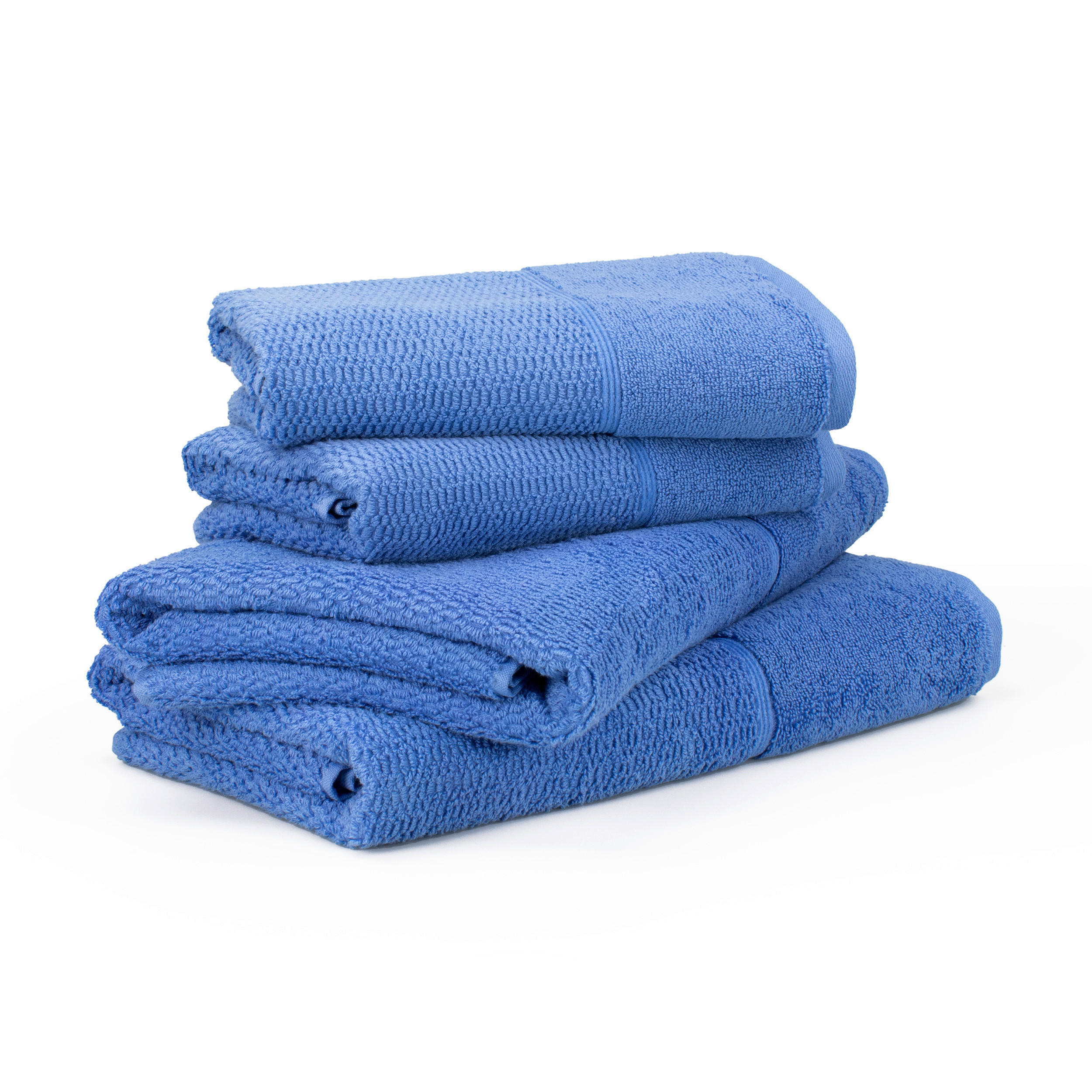 FROTTIERSET FROTTANA PEARL Blau 4-teilig  - Blau, Basics, Textil - Moeve