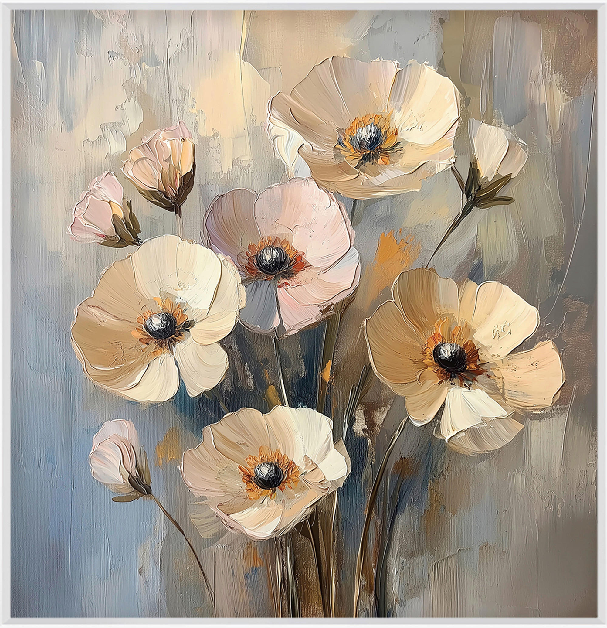 Euroart OBRAZ NA KOVU, květiny, 30/30/2 cm