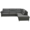 ECKSOFA in Echtleder Grau  288/249 cm  - Beige/Hellgrau, Design, Leder/Metall (288/249cm) - Beldomo Premium