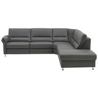 ECKSOFA Grau Echtleder  - Beige/Hellgrau, Design, Leder/Metall (288/249cm) - Beldomo Premium