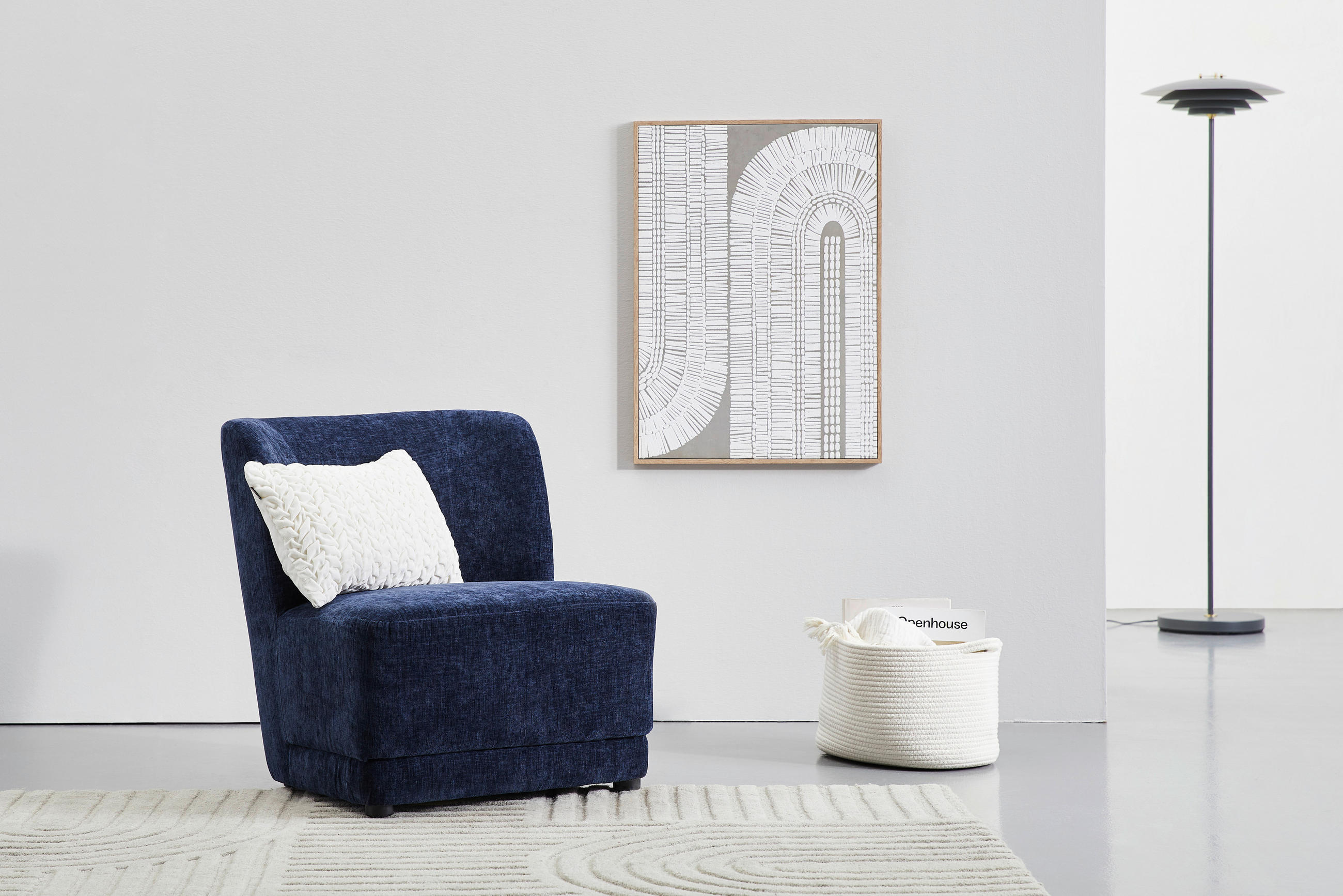 SESSEL Flachgewebe Blau    - Blau, Design, Holz/Textil (64/71/73cm) - MID.YOU