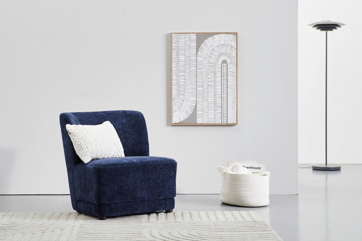 SESSEL Flachgewebe Blau    - Blau, Design, Holz/Textil (64/71/73cm) - MID.YOU