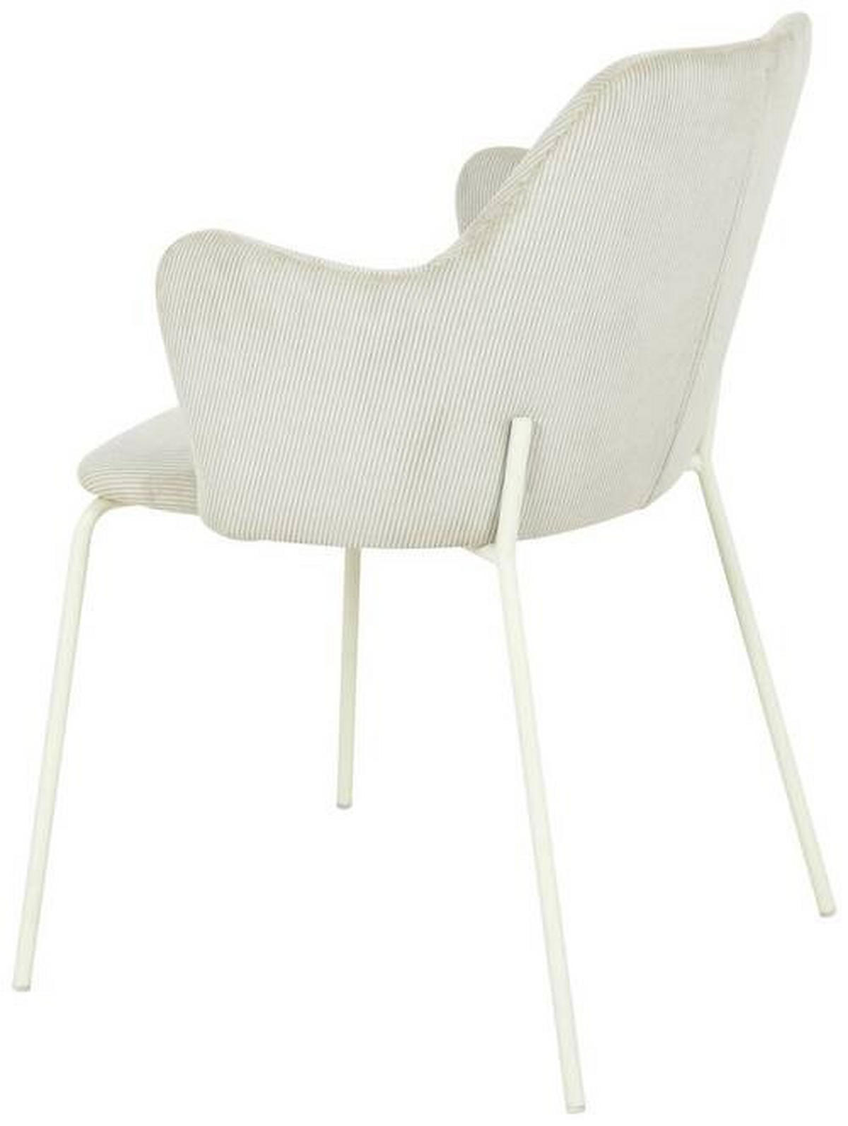 ARMLEHNSTUHL  in Eisen Samt  - Beige/Creme, Design, Textil/Metall (53/85/58cm) - Novel