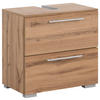 WASCHBECKENUNTERSCHRANK 60,2/59,1/35 cm  - Chromfarben/Eichefarben, KONVENTIONELL, Holzwerkstoff/Metall (60,2/59,1/35cm) - MID.YOU