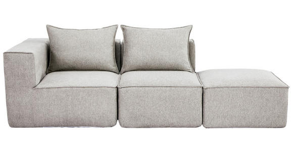 HOCKER in Textil Naturfarben  - Naturfarben, Design, Kunststoff/Textil (71/41/71cm) - Carryhome