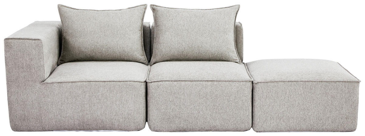 HOCKER in Textil Naturfarben  - Naturfarben, Design, Kunststoff/Textil (71/41/71cm) - Carryhome