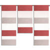 KURZGARDINE 3ER SET   90/80 cm   - Rot/Weiß, Design, Textil (90/80cm)